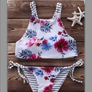 Reversible cross cross back bikini set